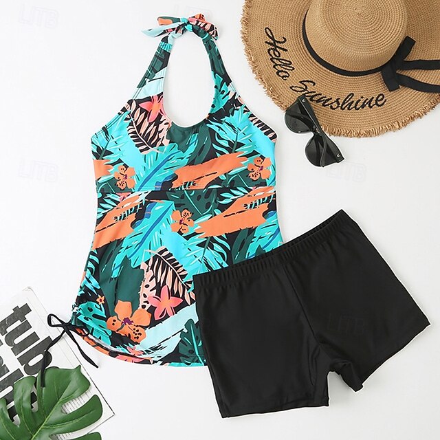 Women's Ruched Swimsuit Halter Bikini Top Swimwear Swimwear