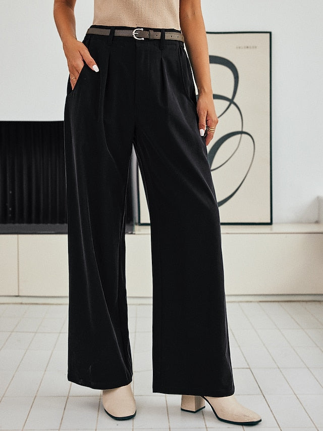 High Waist Wide Leg Dress Pants