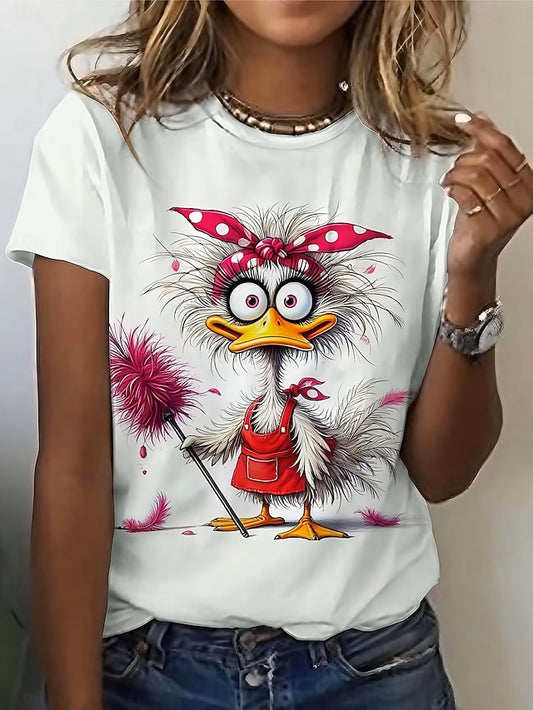 Women's T Shirt Print Graphic Animal Letter Vintage Stylish