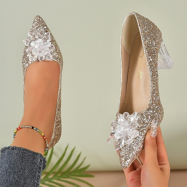 Pointed Bridesmaid Closed Toe Women Wedding for Bride Shoes