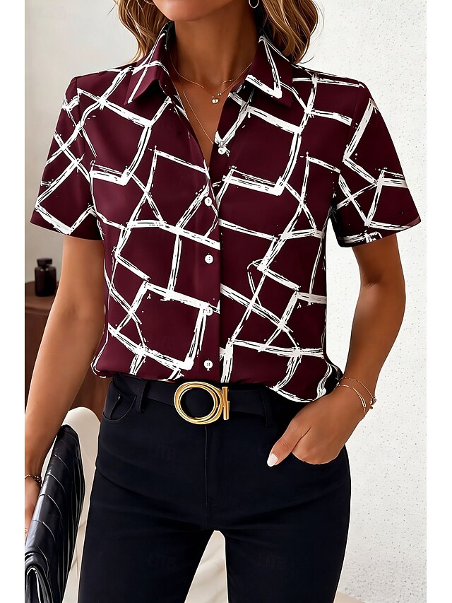 Women's Shirt Graphic Striped Abstract Vintage Tropical
