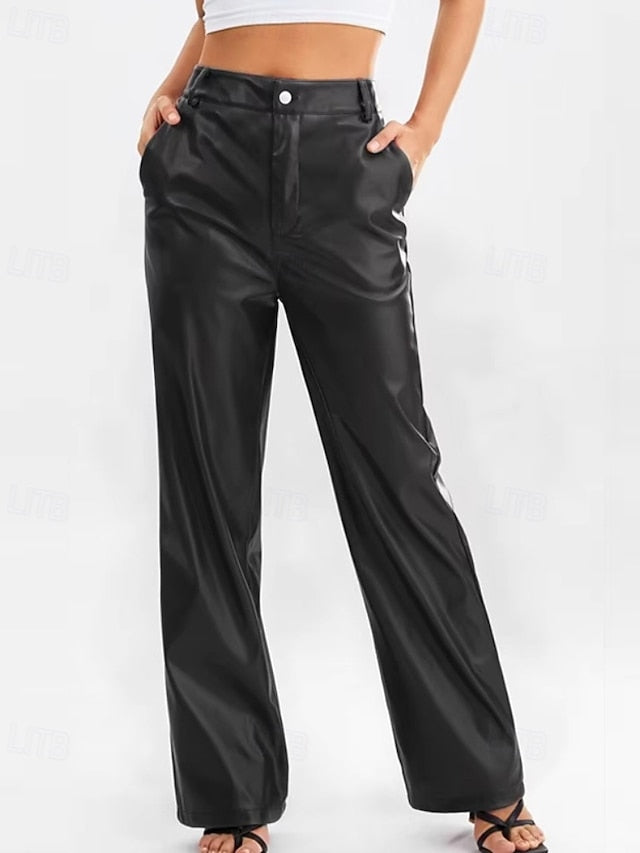Women's Wide Leg Slacks Streetwear Casual Full Length