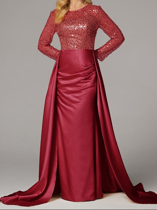 Dress Gown Elegant Floor Carnival Masquerade Mermaid Evening