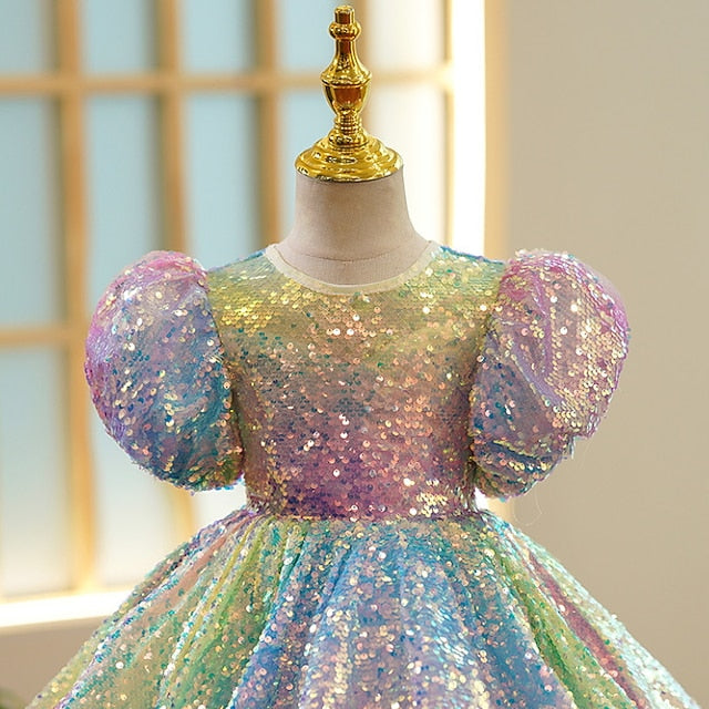 Dress Sleeve Summer Short Girls' Spring 3D Wedding colour