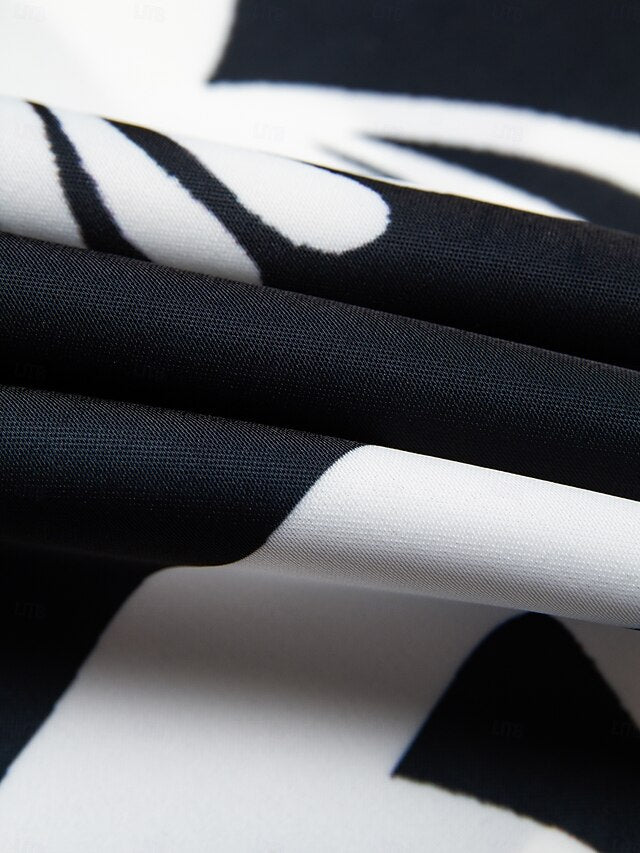 Women's Pants Black Floral Print Straight Leg Satin