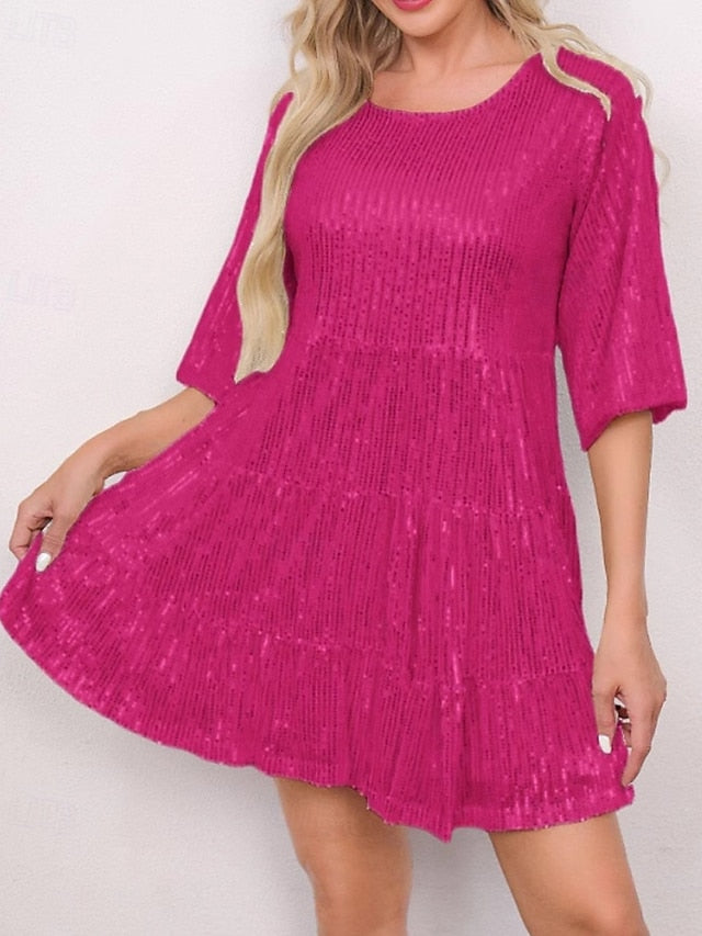 Women's Mini Dress Sequin Dress Party Dress Elegant Dress