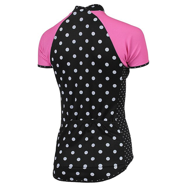 Women's Cycling Jersey Graphic Polka Dot Short Sleeve Bike