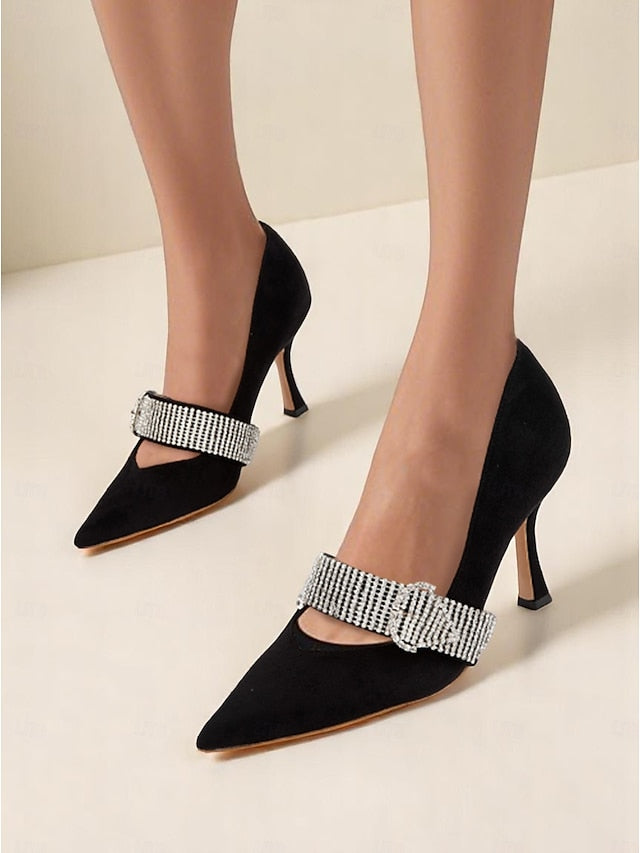 with Pumps Rhinestone-Embellished Slingback Women's