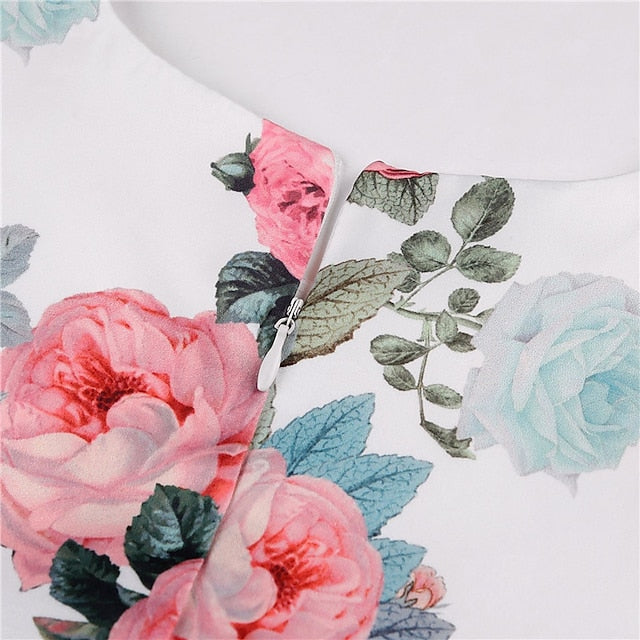 Short Flower Kids Floral Party Sleeve Dress Girls'