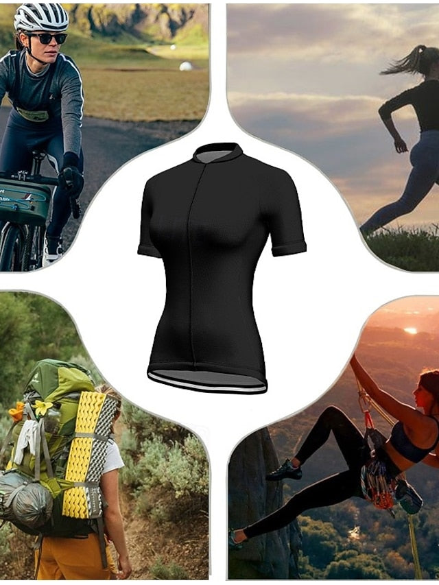 Women's Cycling Jersey Solid Color Graphic Short Sleeve