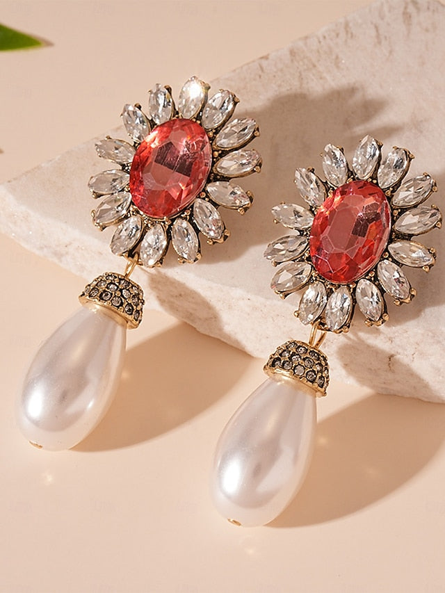 Women's Set Pearl Jewelry Earrings with