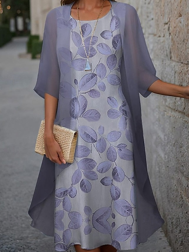 Women's Fashion Streetwear Skirt Sets 3/4 Length Sleeve