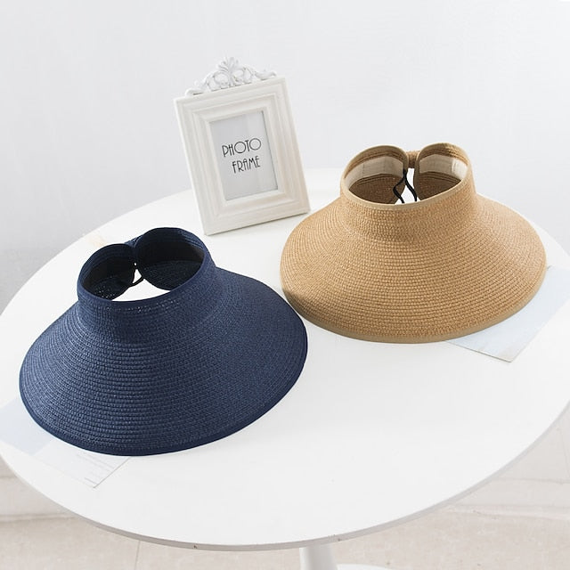 14 Colors Summer Folding Empty Top Hat Straw Hat Sun Hat Beach