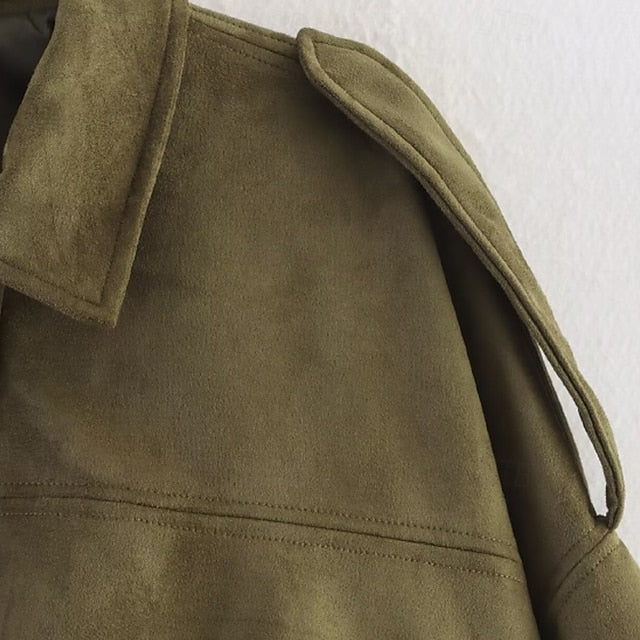 Warm Pocket Jacket Women's Comfortable Casual Zipper