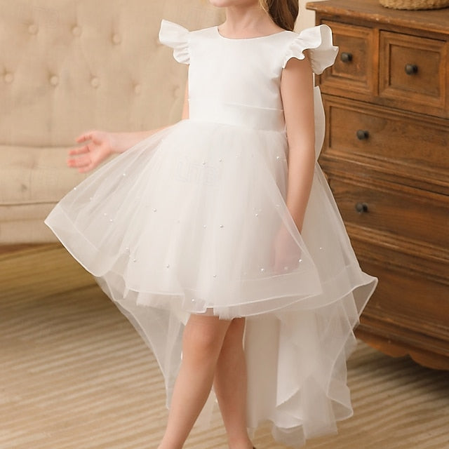Girls' Kids Color Girl Flower Dress Party Solid