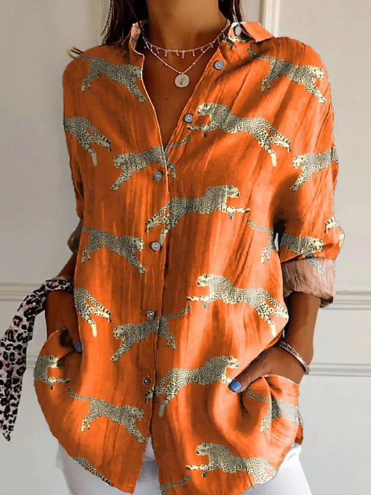 Women's Shirt Boho Shirt Blouse Print Flower Modern Boho