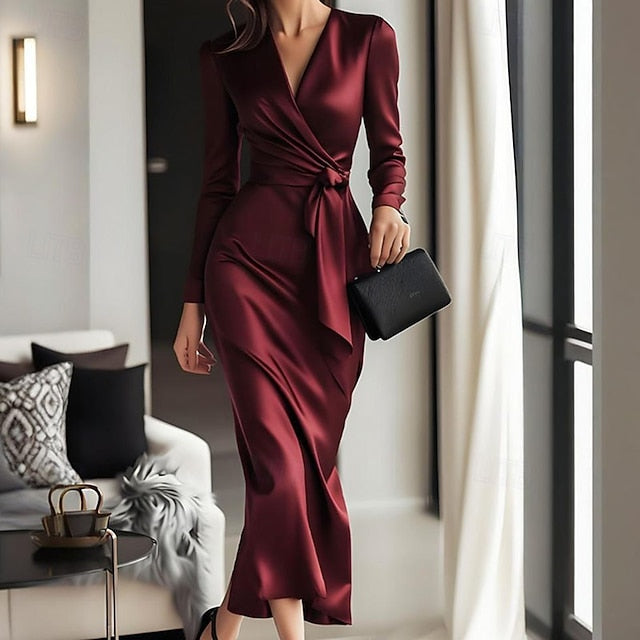 Women's Long Dress Maxi Dress Satin Dress Party Dress
