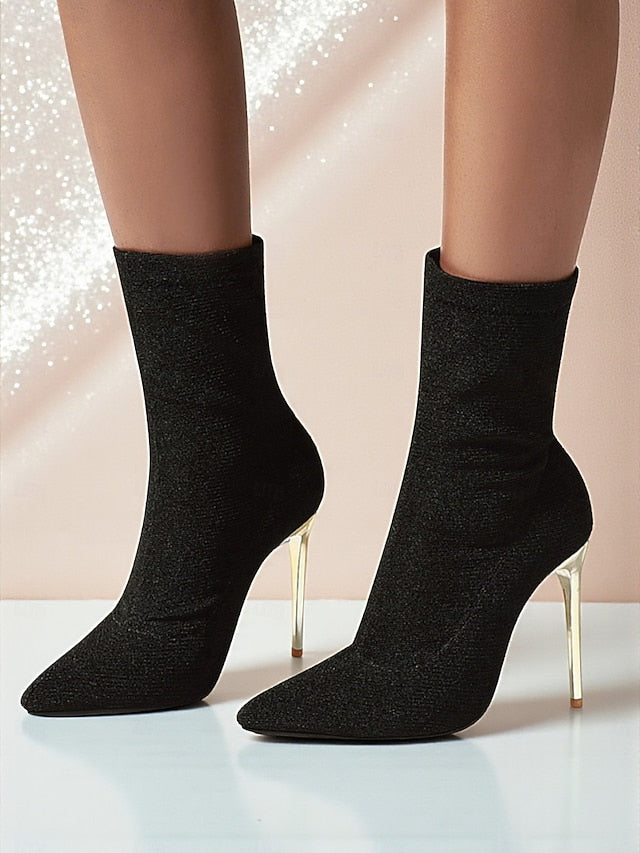 Boots Pointed Leopard Ankle Women's - Stiletto Sexy Print