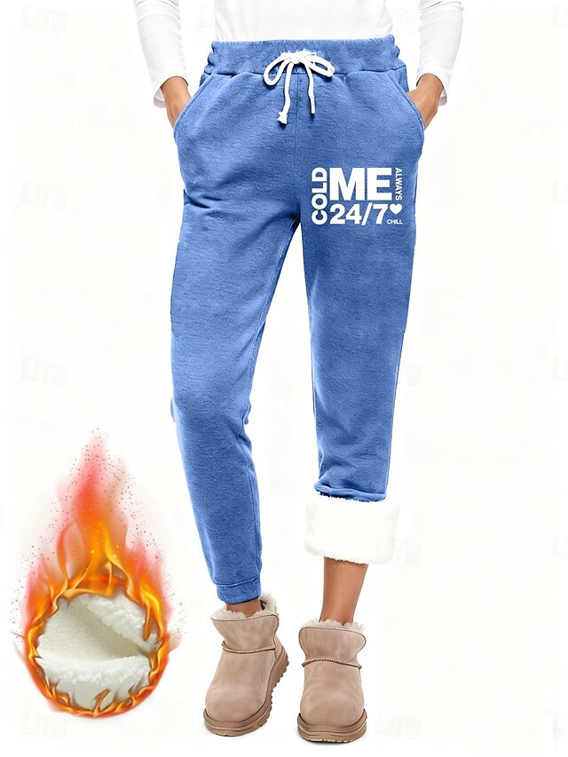 Women's Sweatpants Fleece Pants Slacks Fashion Basic Casual