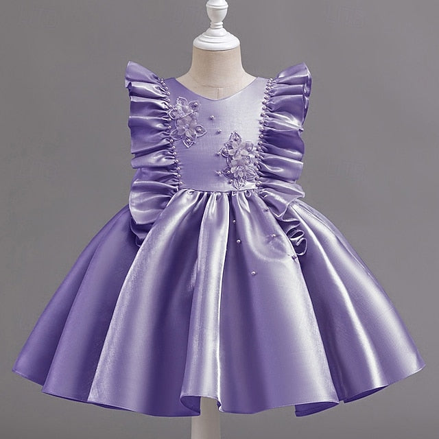 Floral Toddler Sleeveless Party Dress Wedding Girls'