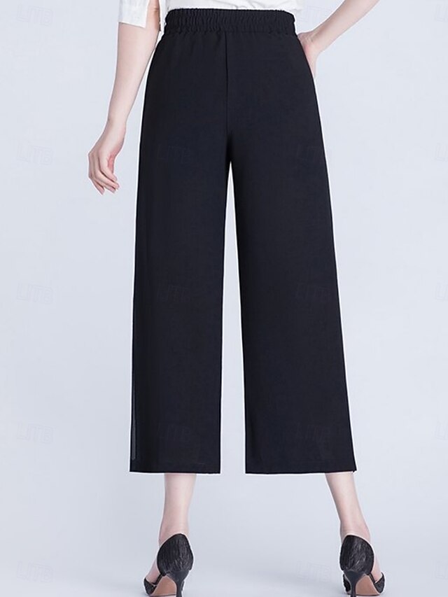 Women's Wide Leg Trousers Casual Pants Vacation Fashion