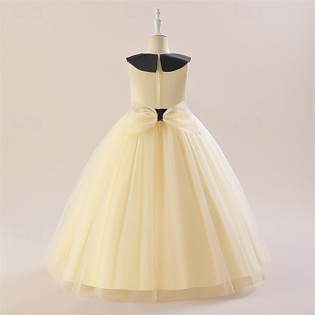Sleeveless Party Block Kids Color Dress Performance Girls'