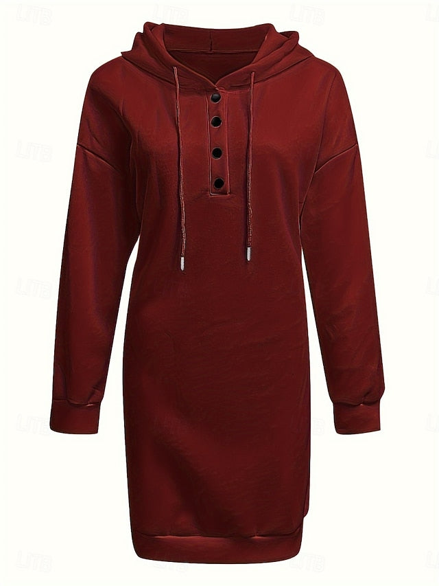 Women's Hoodie Dress Mini Dress Shift Dress Casual Daily