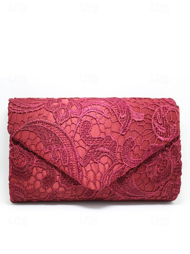 Clutch Bag with Lace Women's Evening Chain Strap