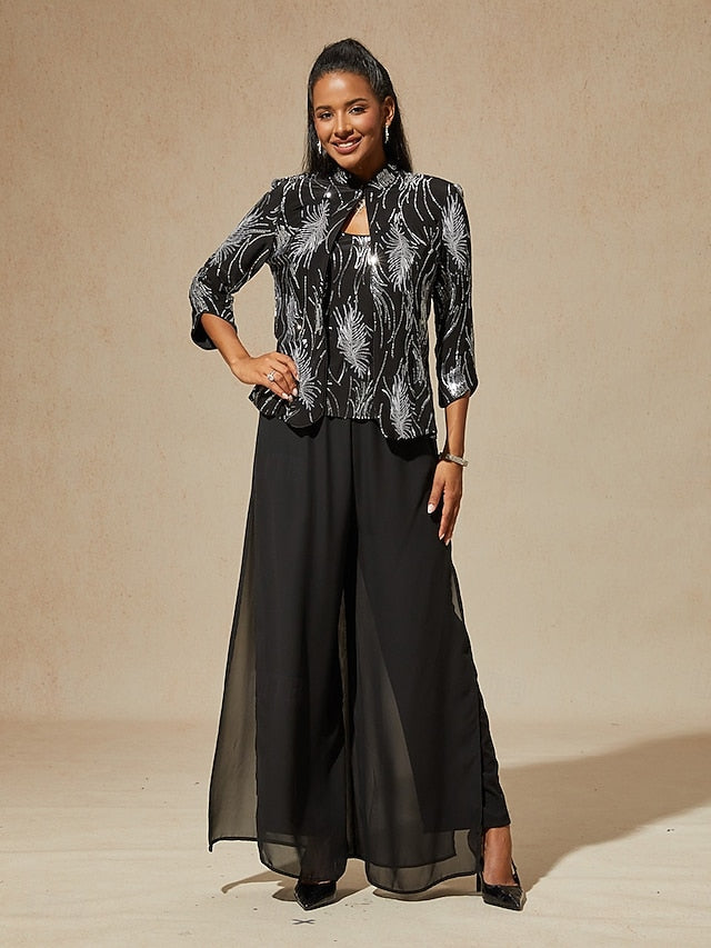 Women's Twinset Blouse Dressy Tops Evening Tops Feather