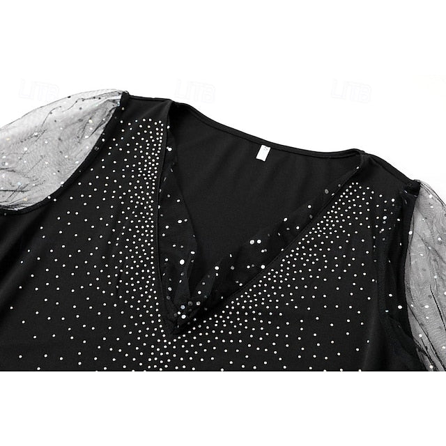 Women's Mini Dress Black Dress Sequin Dress Casual Dress