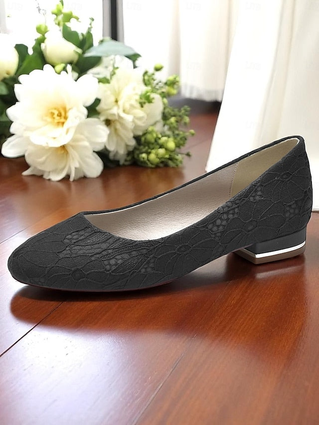 Heel Women's Lace Ivory Wedding Flats Low