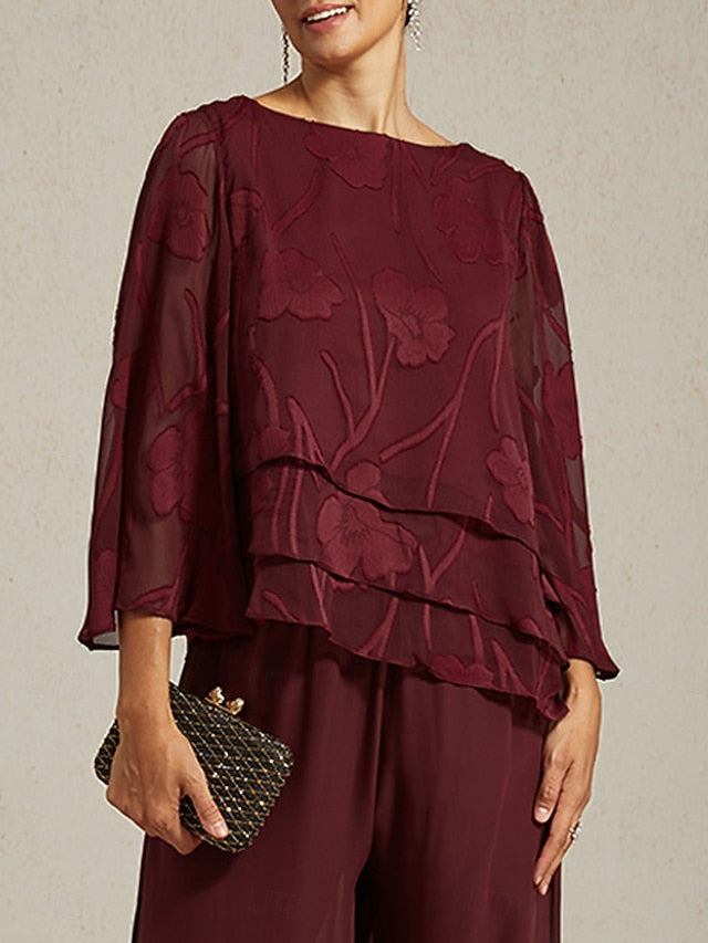 Women's Lace Shirt Blouse Dressy Tops Chiffon Tops
