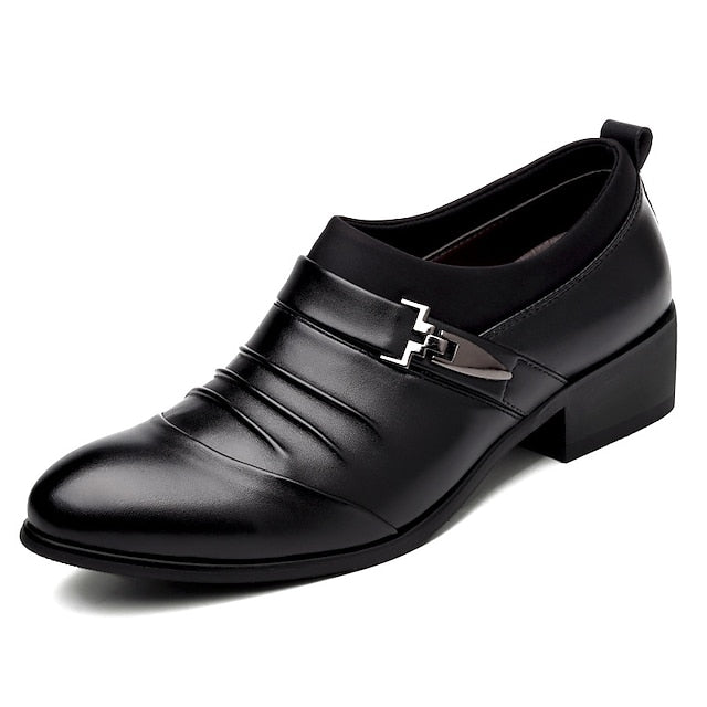Faux Loafers Men's White Elegant Slip-On Fashion –