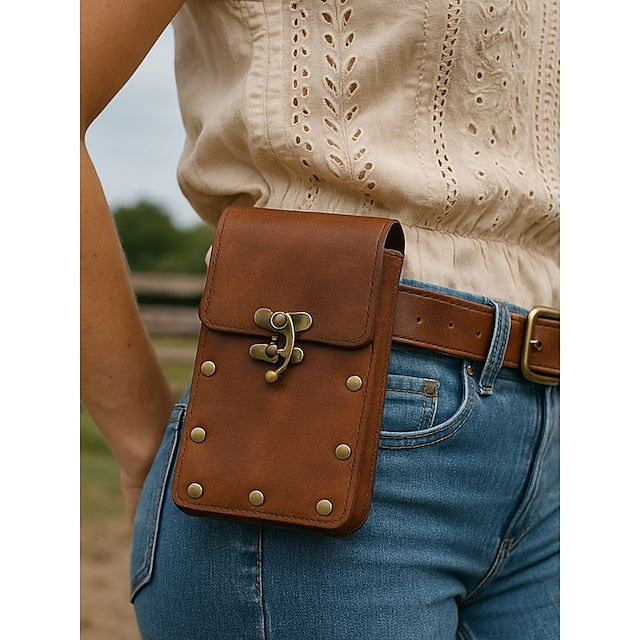 Faux mit Leder Western Damen Tasche Bohemian Taille