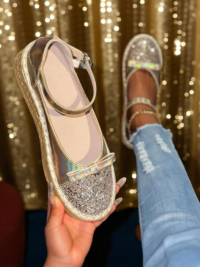 Shoes Holographic Mary Glitter Platform Women's Jane