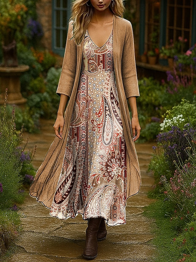 Women's Dress Set Maxi Dress A Line Dress Summer Dress