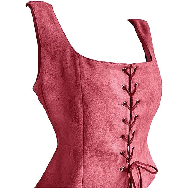Pirate Viking Retro Vintage Medieval Renaissance Suede Vest