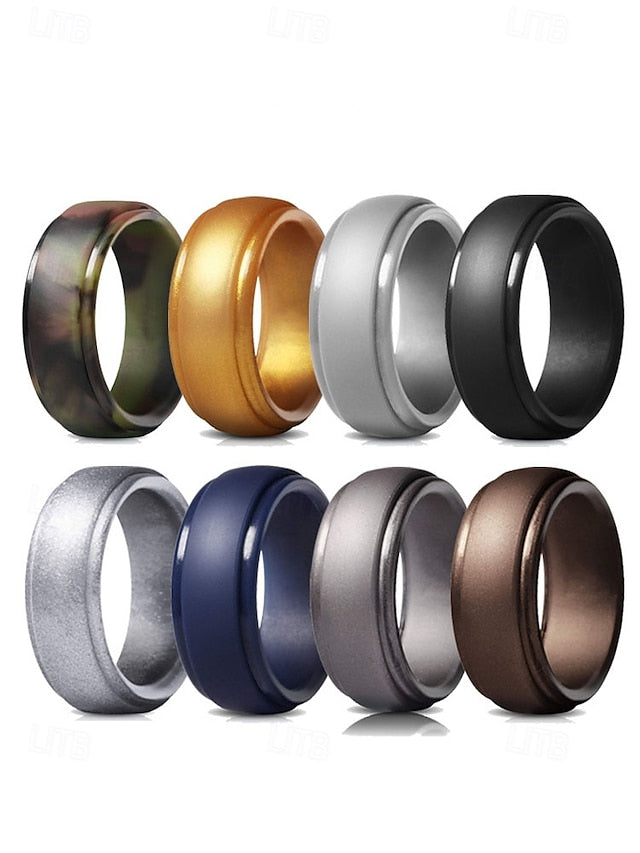 Durable Ring for Matte Silicone Men Black Comfortable –