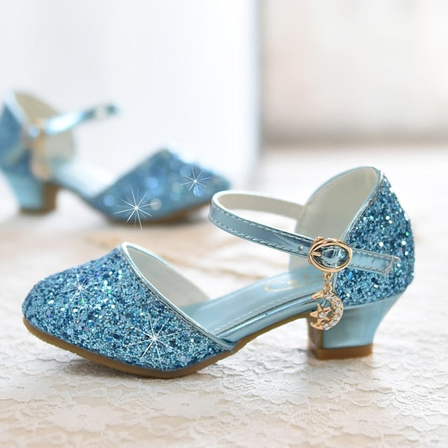 Shoes Rubber Glitters Princess Heels Party Little PU Girls'
