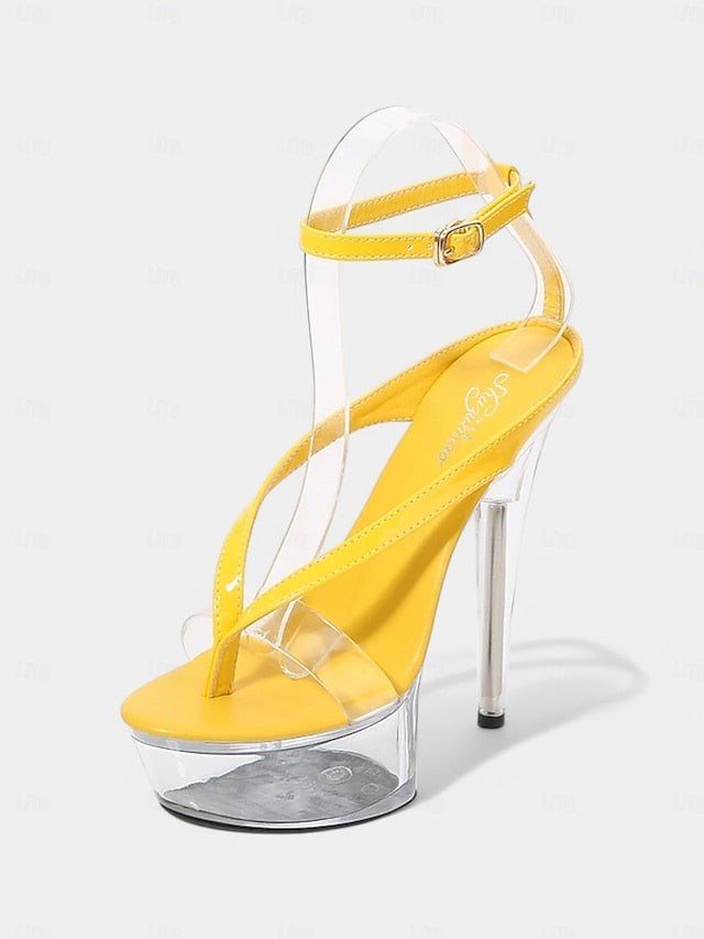 Heel Sexy Lavender Platform – Clear Sandals Nightclub