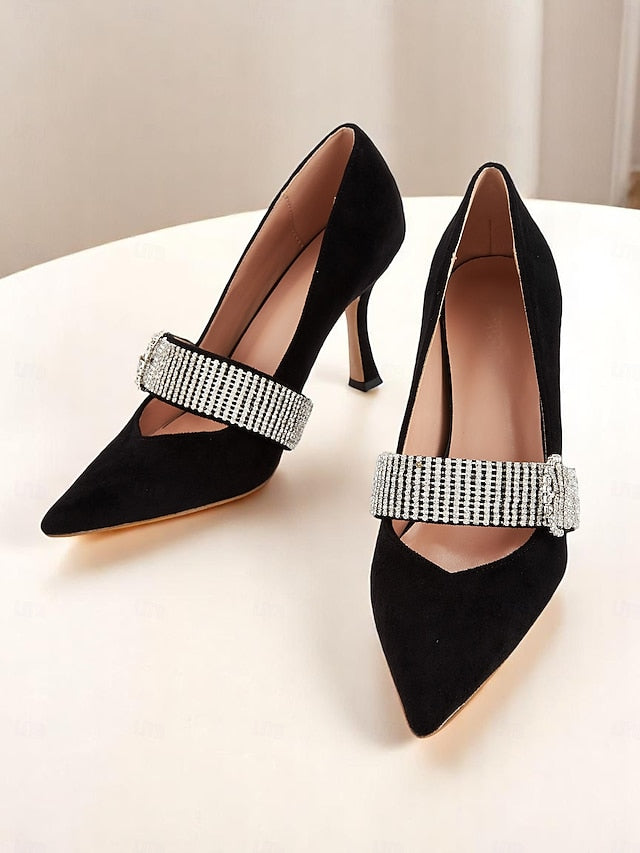 with Pumps Rhinestone-Embellished Slingback Women's