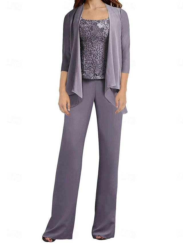 Pantsuit Wedding the Bride Mother Guest Simple Dress Elegant of