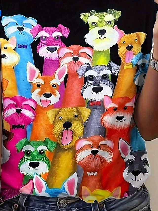 Women's T Shirt Print Animal Fashion Casual Short Sleeve