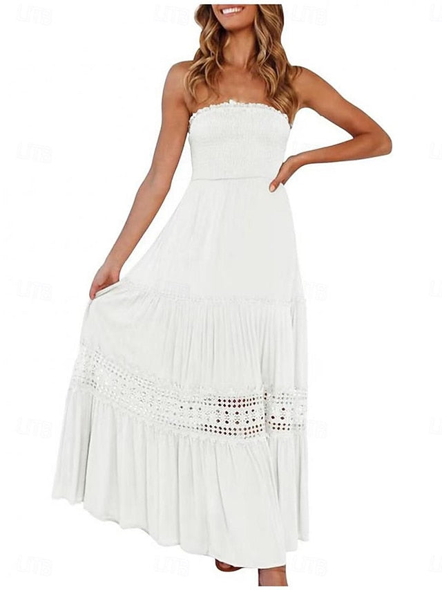 Women's Long Dress Maxi Dress White Dress Casual Dress