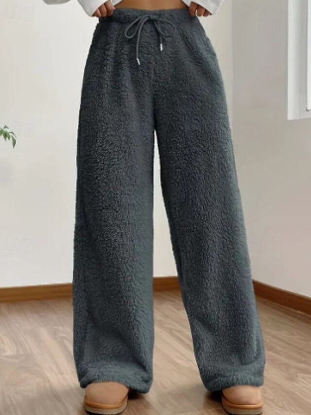Women's Culottes Wide Leg Chinos Casual Full Length Mid