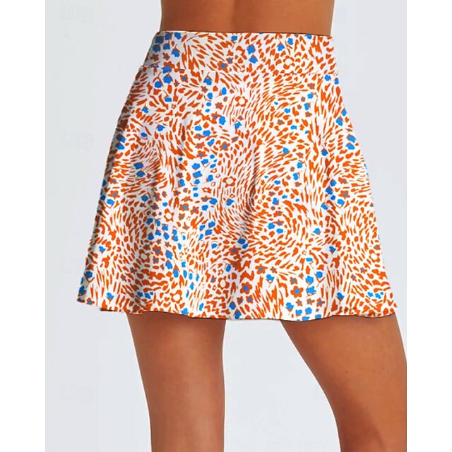 Women's Floral Casual Skirt Tennis Skirts with Shorts