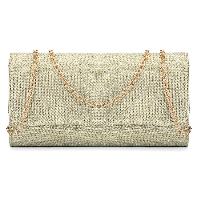 Glitter Elegant Women's – Clutch Evening Purse Silver
