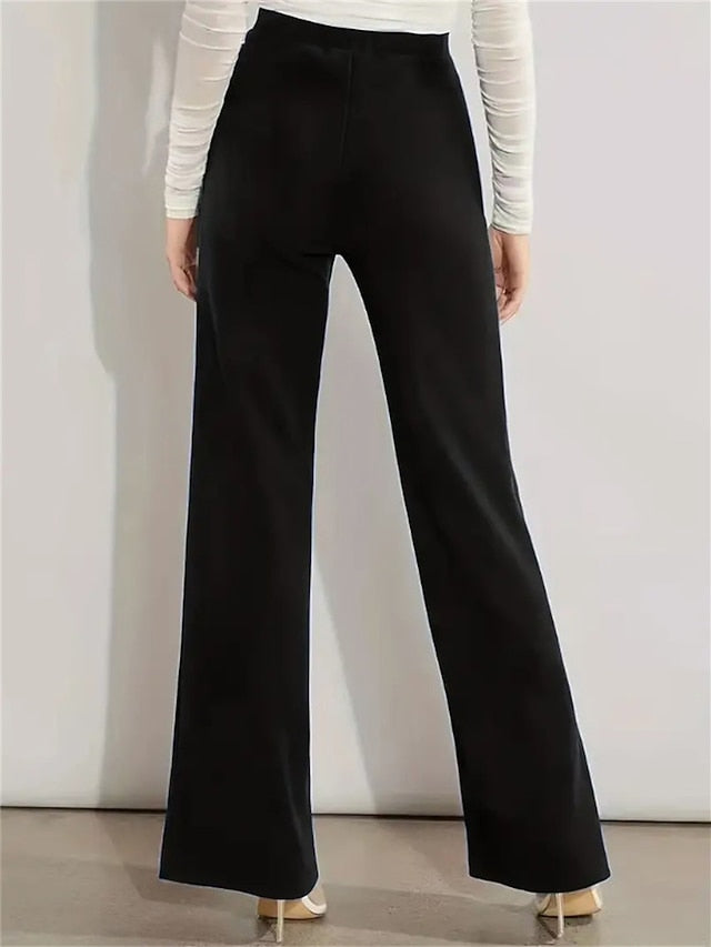 Women's Dress Work Pants Trousers Full Length High Cut