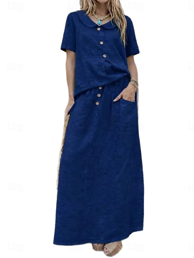 Women's Skirt Sets Bolero Top Short Sleeve Shirt Collar