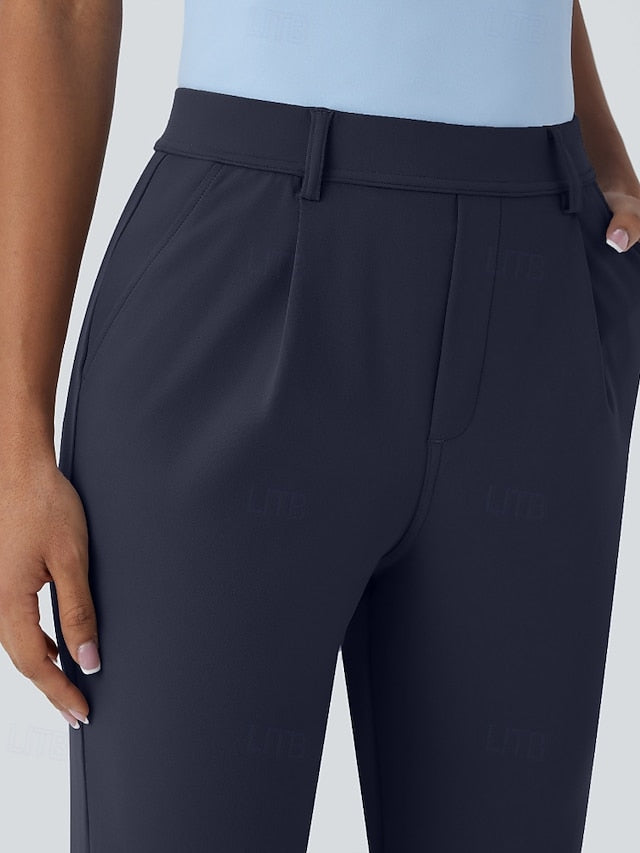 Women's Dress Pants Streetwear Casual Full Length Natural